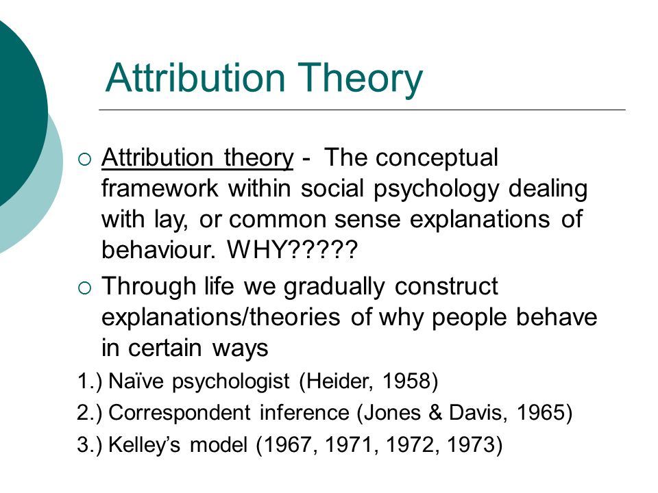 Cognitive attribution theory sale